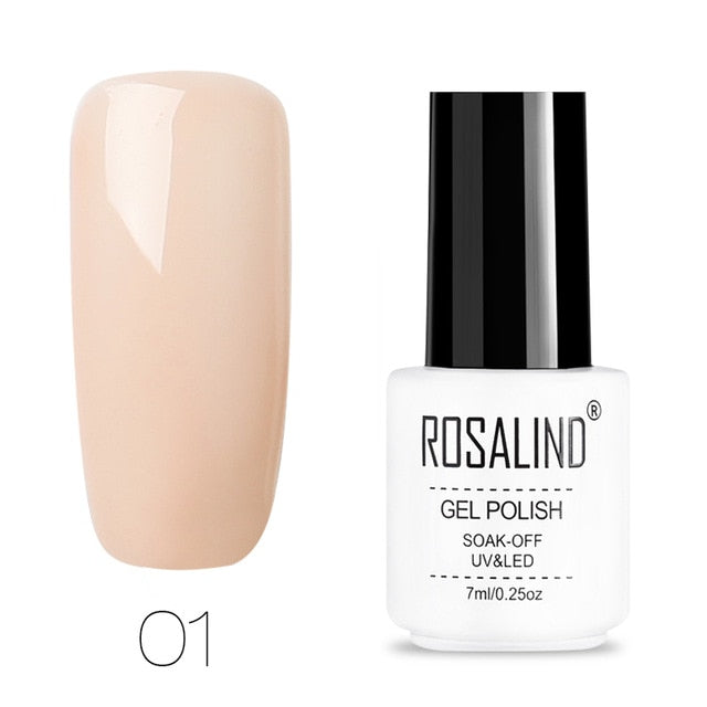 ROSALIND Nail Polish Vernis Semi Permanent Hybrid Varnish Gel polish uv Color Gel Manicure Primer Top Coat Glitter Nail Art
