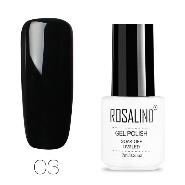 ROSALIND Nail Polish Vernis Semi Permanent Hybrid Varnish Gel polish uv Color Gel Manicure Primer Top Coat Glitter Nail Art