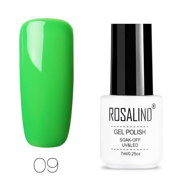 ROSALIND Nail Polish Vernis Semi Permanent Hybrid Varnish Gel polish uv Color Gel Manicure Primer Top Coat Glitter Nail Art