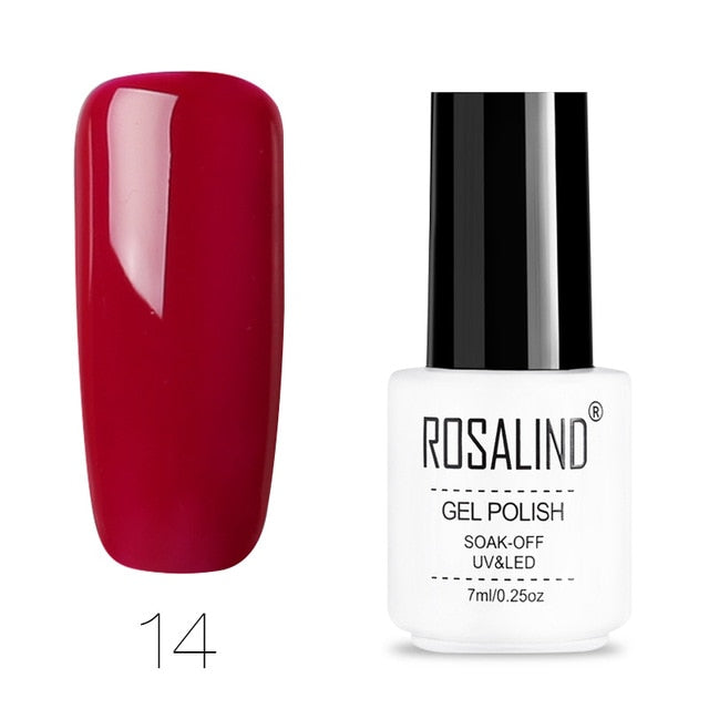ROSALIND Nail Polish Vernis Semi Permanent Hybrid Varnish Gel polish uv Color Gel Manicure Primer Top Coat Glitter Nail Art