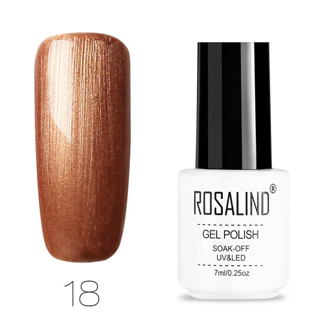 ROSALIND Nail Polish Vernis Semi Permanent Hybrid Varnish Gel polish uv Color Gel Manicure Primer Top Coat Glitter Nail Art