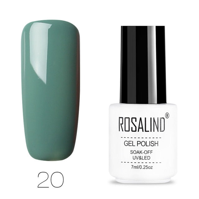 ROSALIND Nail Polish Vernis Semi Permanent Hybrid Varnish Gel polish uv Color Gel Manicure Primer Top Coat Glitter Nail Art