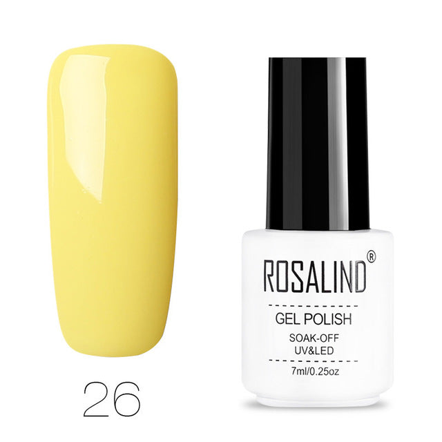 ROSALIND Nail Polish Vernis Semi Permanent Hybrid Varnish Gel polish uv Color Gel Manicure Primer Top Coat Glitter Nail Art