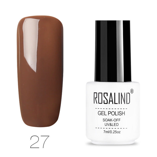 ROSALIND Nail Polish Vernis Semi Permanent Hybrid Varnish Gel polish uv Color Gel Manicure Primer Top Coat Glitter Nail Art