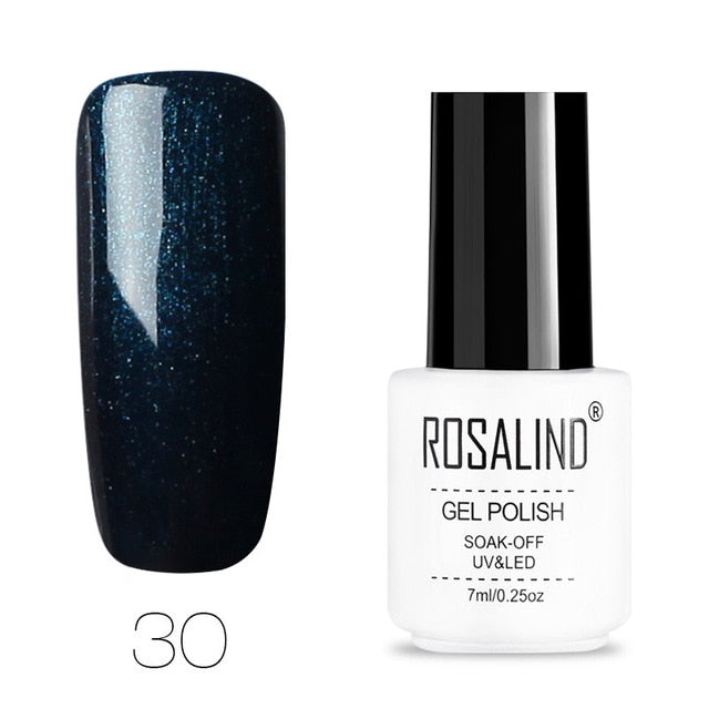 ROSALIND Nail Polish Vernis Semi Permanent Hybrid Varnish Gel polish uv Color Gel Manicure Primer Top Coat Glitter Nail Art