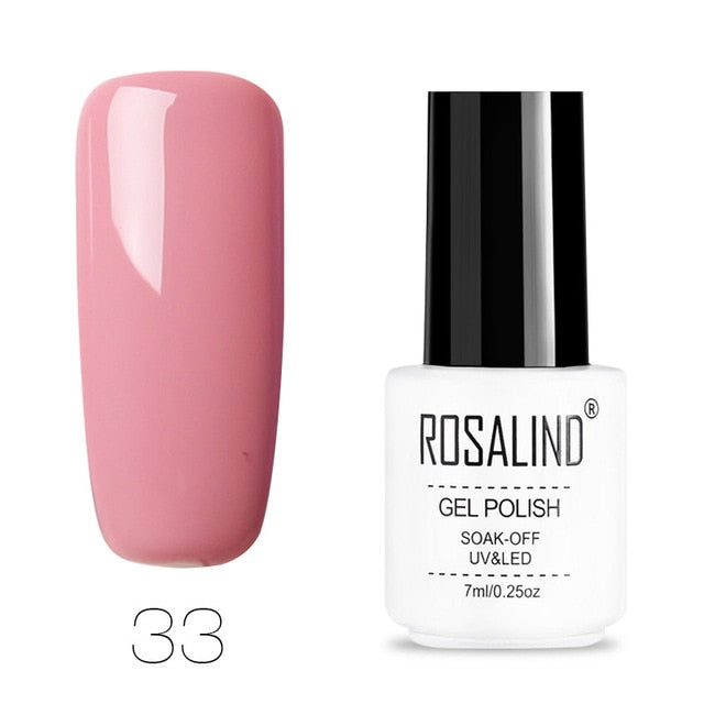 ROSALIND Nail Polish Vernis Semi Permanent Hybrid Varnish Gel polish uv Color Gel Manicure Primer Top Coat Glitter Nail Art