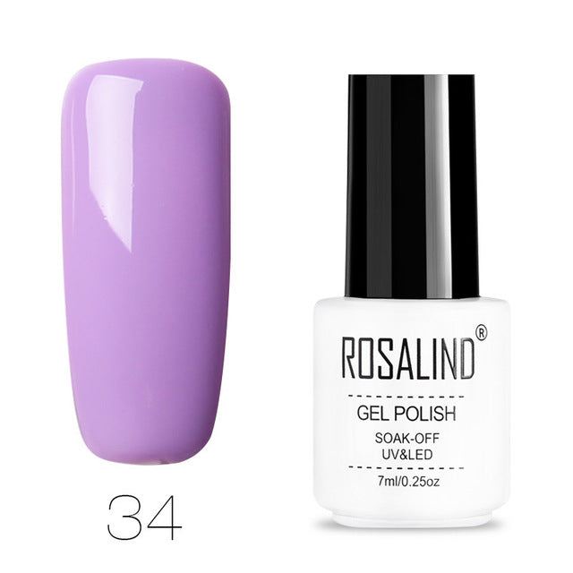 ROSALIND Nail Polish Vernis Semi Permanent Hybrid Varnish Gel polish uv Color Gel Manicure Primer Top Coat Glitter Nail Art