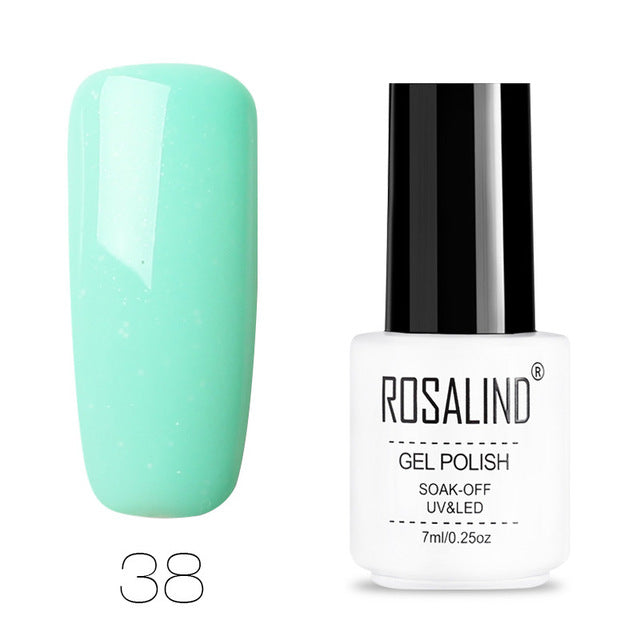 ROSALIND Nail Polish Vernis Semi Permanent Hybrid Varnish Gel polish uv Color Gel Manicure Primer Top Coat Glitter Nail Art