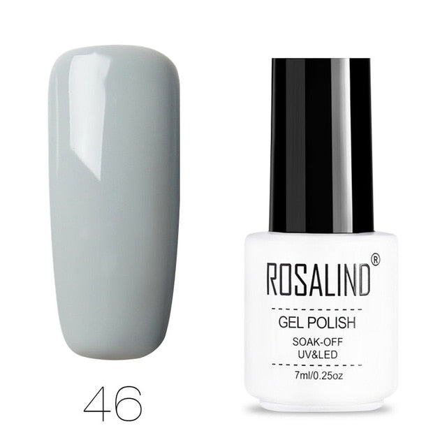 ROSALIND Nail Polish Vernis Semi Permanent Hybrid Varnish Gel polish uv Color Gel Manicure Primer Top Coat Glitter Nail Art