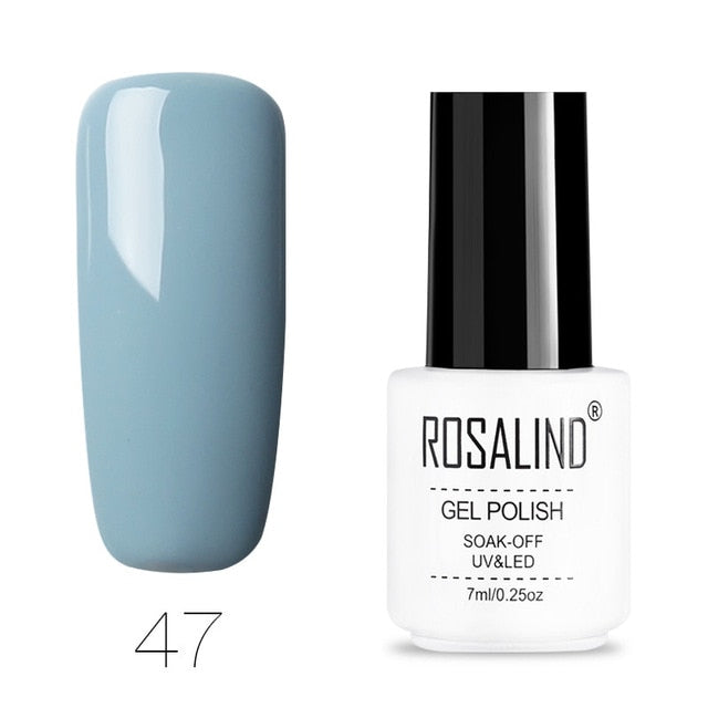 ROSALIND Nail Polish Vernis Semi Permanent Hybrid Varnish Gel polish uv Color Gel Manicure Primer Top Coat Glitter Nail Art