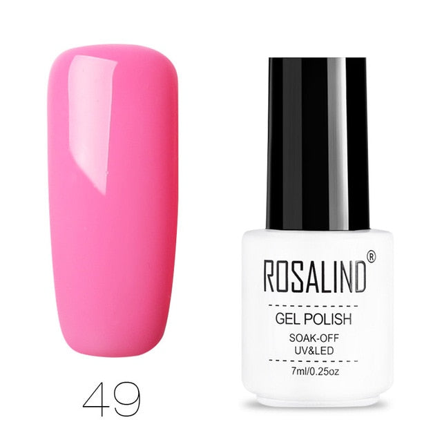 ROSALIND Nail Polish Vernis Semi Permanent Hybrid Varnish Gel polish uv Color Gel Manicure Primer Top Coat Glitter Nail Art