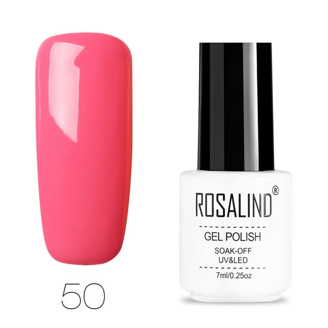 ROSALIND Nail Polish Vernis Semi Permanent Hybrid Varnish Gel polish uv Color Gel Manicure Primer Top Coat Glitter Nail Art
