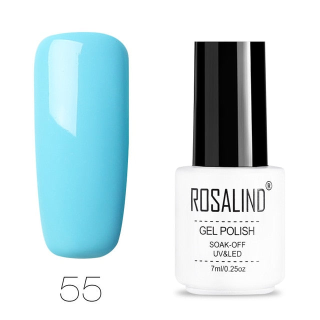 ROSALIND Nail Polish Vernis Semi Permanent Hybrid Varnish Gel polish uv Color Gel Manicure Primer Top Coat Glitter Nail Art