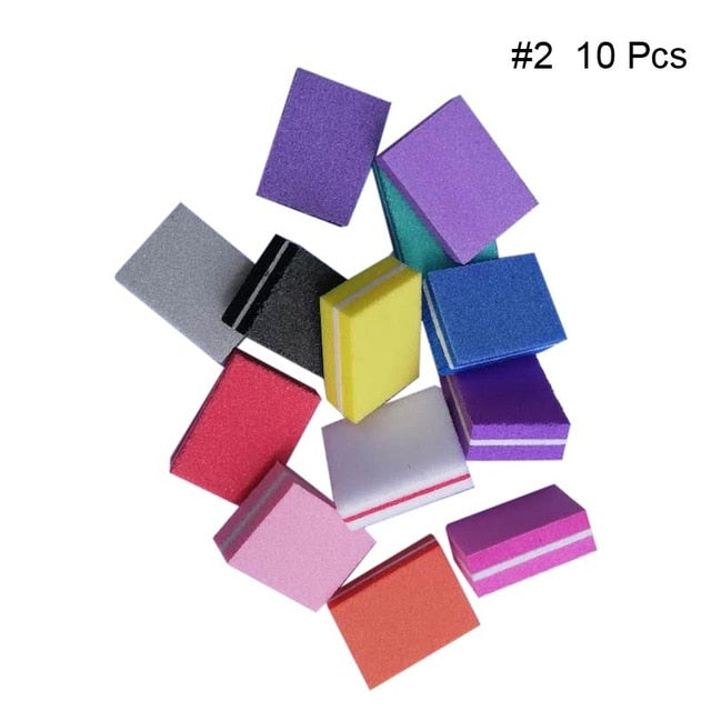 1 Pc Half-Moon-Shaped Nail File Nail Buffer Washable Grinding Polishing Sanding Buffing  Pedicure Nail Art Tools