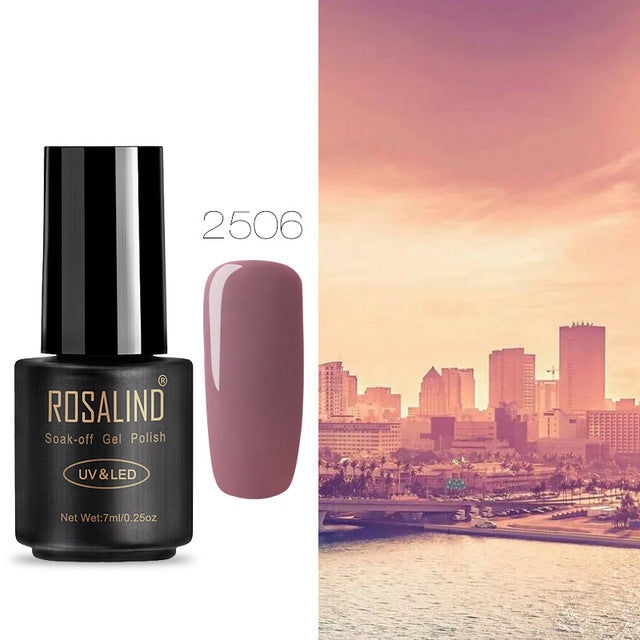 ROSALIND Nail Gel Polish 7ML Hybrid Nail Art Semi Permanent gel varnishes Soak Off Top White Gel Lacquer