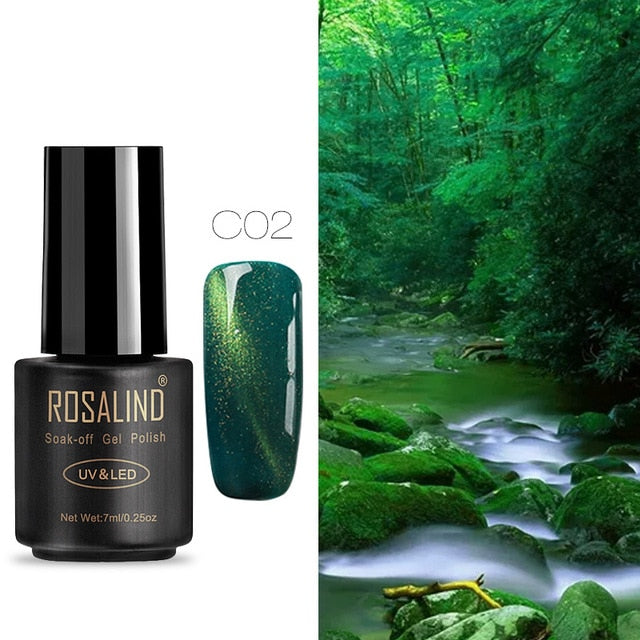 ROSALIND Nail Gel Polish 7ML Hybrid Nail Art Semi Permanent gel varnishes Soak Off Top White Gel Lacquer
