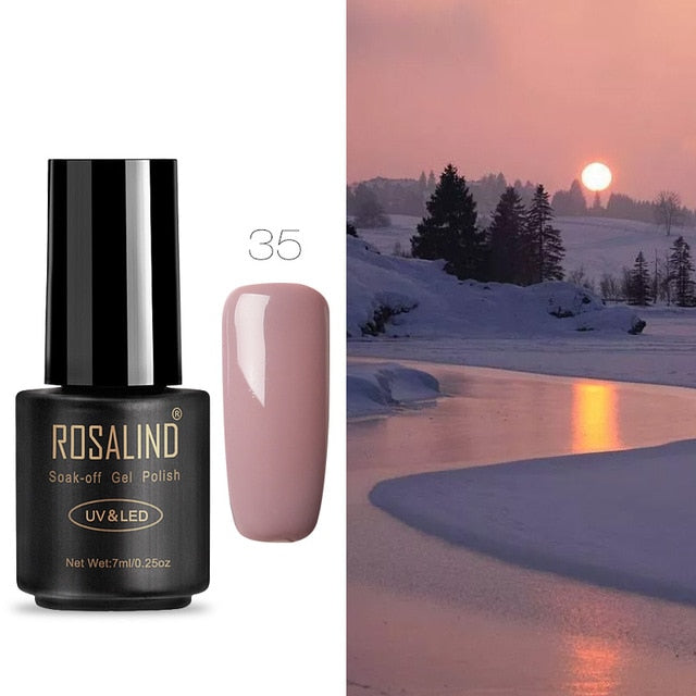 ROSALIND 7ML Nail Polish Gel Varnish Hybrid UV For Manicure Off Gellak White Prime Nail Art gel Extension nail polish