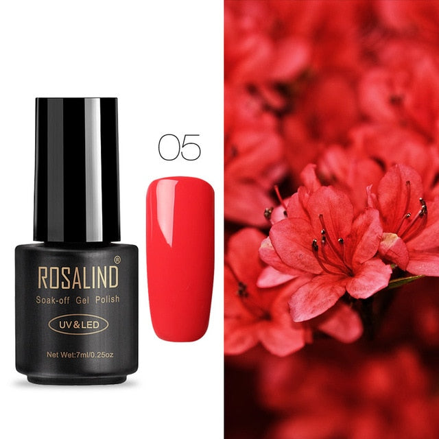 ROSALIND 7ML Nail Polish Gel Varnish Hybrid UV For Manicure Off Gellak White Prime Nail Art gel Extension nail polish