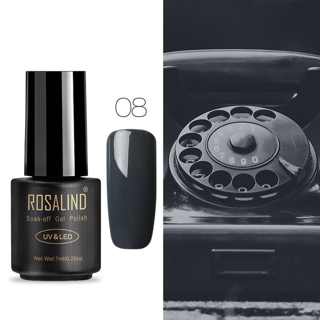 ROSALIND 7ML Nail Polish Gel Varnish Hybrid UV For Manicure Off Gellak White Prime Nail Art gel Extension nail polish