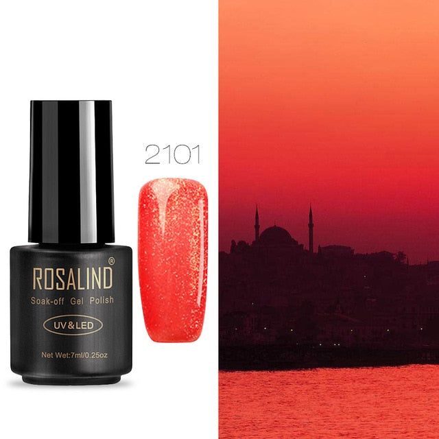 ROSALIND 7ML Nail Polish Gel Varnish Hybrid UV For Manicure Off Gellak White Prime Nail Art gel Extension nail polish