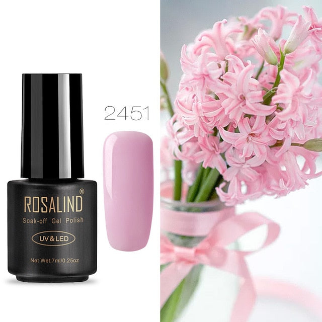ROSALIND 7ML Nail Polish Gel Varnish Hybrid UV For Manicure Off Gellak White Prime Nail Art gel Extension nail polish