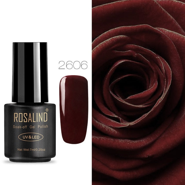 ROSALIND 7ML Nail Polish Gel Varnish Hybrid UV For Manicure Off Gellak White Prime Nail Art gel Extension nail polish