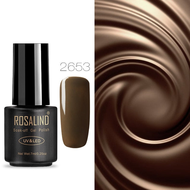 ROSALIND 7ML Nail Polish Gel Varnish Hybrid UV For Manicure Off Gellak White Prime Nail Art gel Extension nail polish