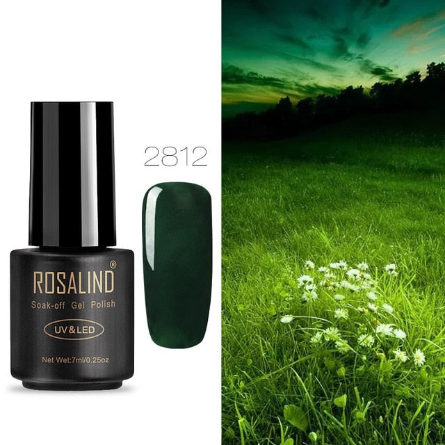 ROSALIND 7ML Nail Polish Gel Varnish Hybrid UV For Manicure Off Gellak White Prime Nail Art gel Extension nail polish
