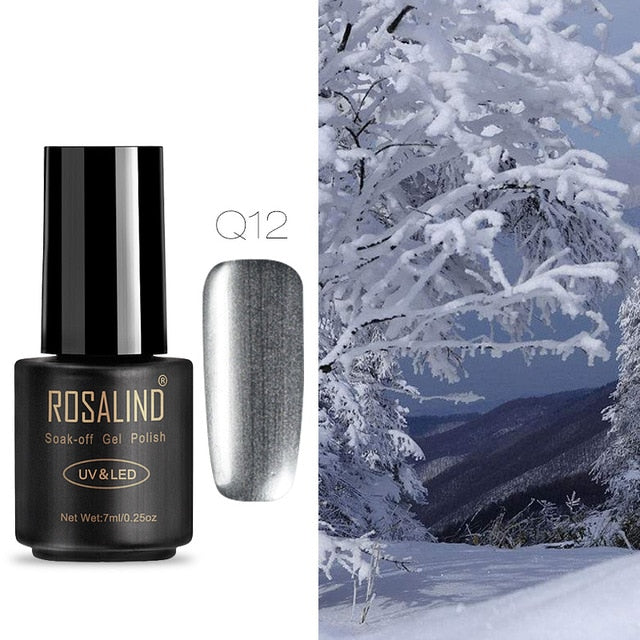 ROSALIND 7ML Nail Polish Gel Varnish Hybrid UV For Manicure Off Gellak White Prime Nail Art gel Extension nail polish