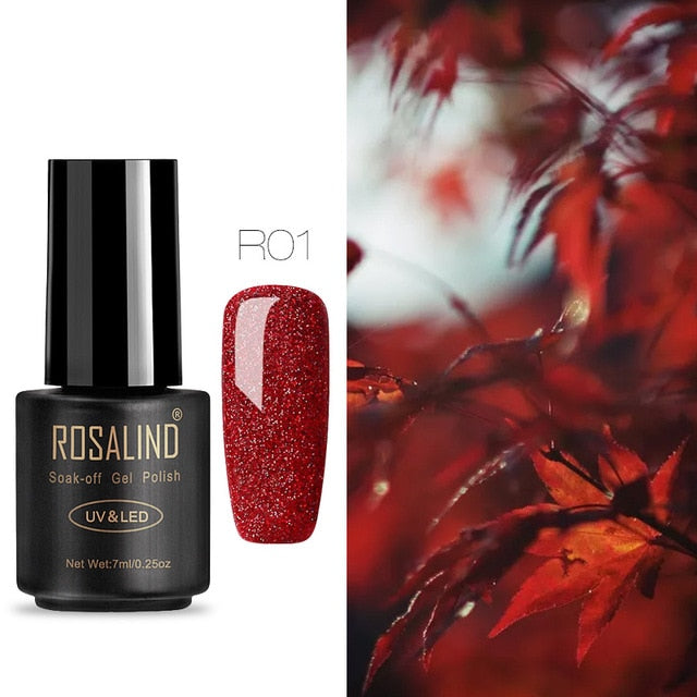 ROSALIND 7ML Nail Polish Gel Varnish Hybrid UV For Manicure Off Gellak White Prime Nail Art gel Extension nail polish