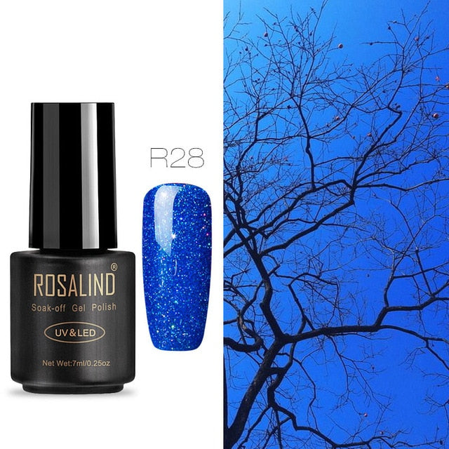 ROSALIND 7ML Nail Polish Gel Varnish Hybrid UV For Manicure Off Gellak White Prime Nail Art gel Extension nail polish