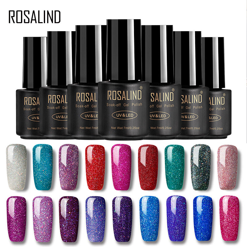 ROSALIND Gel Nail Polish Varnish Hybrid All For Manicure Set 7ML Semi Permanent Vernis UV Top Coat Poly  Gel Nail Polish