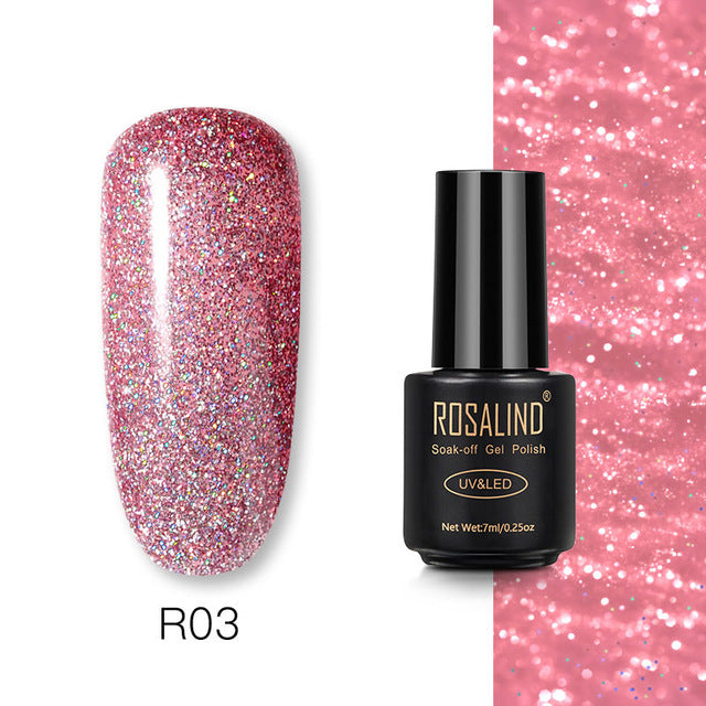 ROSALIND Gel Nail Polish Varnish Hybrid All For Manicure Set 7ML Semi Permanent Vernis UV Top Coat Poly  Gel Nail Polish