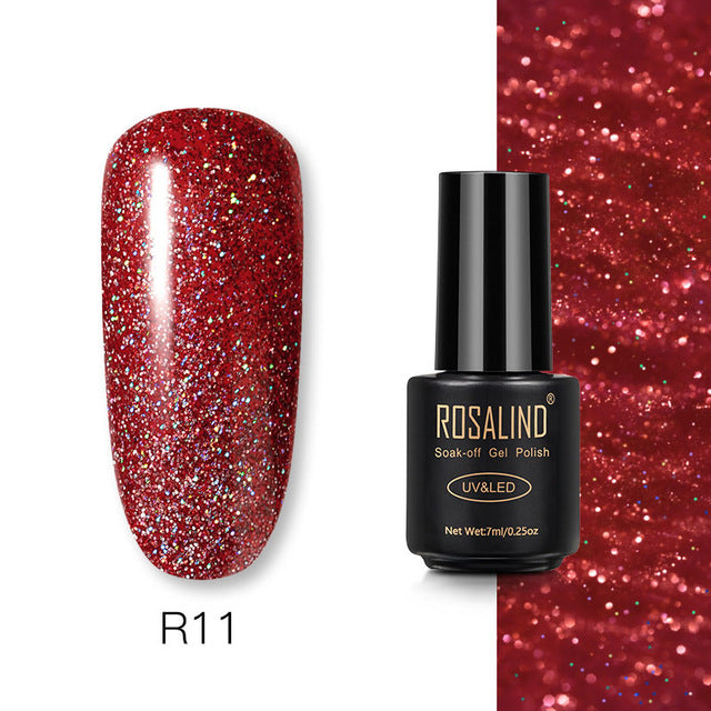 ROSALIND Gel Nail Polish Varnish Hybrid All For Manicure Set 7ML Semi Permanent Vernis UV Top Coat Poly  Gel Nail Polish
