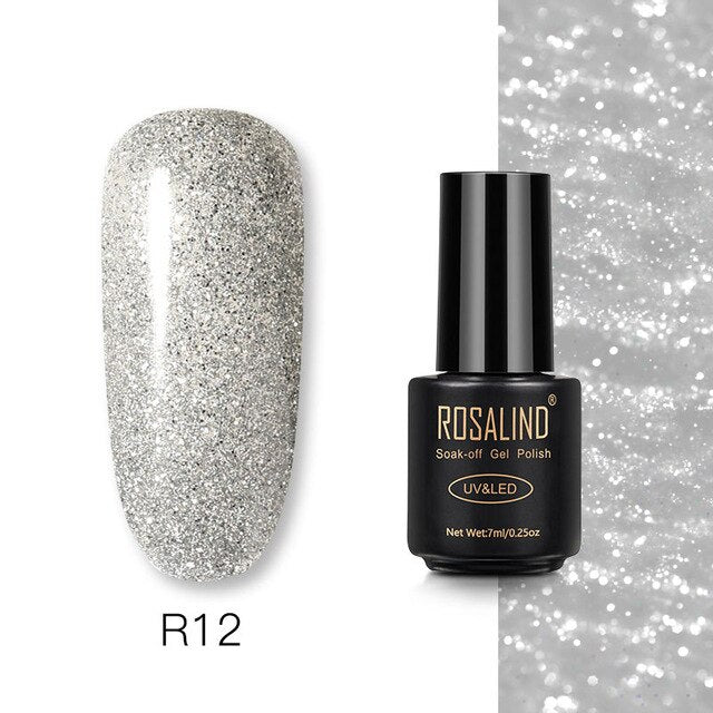 ROSALIND Gel Nail Polish Varnish Hybrid All For Manicure Set 7ML Semi Permanent Vernis UV Top Coat Poly  Gel Nail Polish