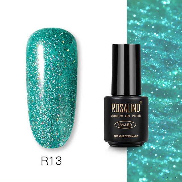 ROSALIND Gel Nail Polish Varnish Hybrid All For Manicure Set 7ML Semi Permanent Vernis UV Top Coat Poly  Gel Nail Polish