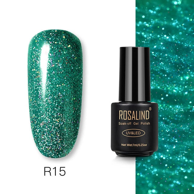 ROSALIND Gel Nail Polish Varnish Hybrid All For Manicure Set 7ML Semi Permanent Vernis UV Top Coat Poly  Gel Nail Polish