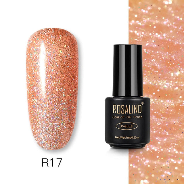 ROSALIND Gel Nail Polish Varnish Hybrid All For Manicure Set 7ML Semi Permanent Vernis UV Top Coat Poly  Gel Nail Polish