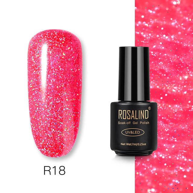 ROSALIND Gel Nail Polish Varnish Hybrid All For Manicure Set 7ML Semi Permanent Vernis UV Top Coat Poly  Gel Nail Polish