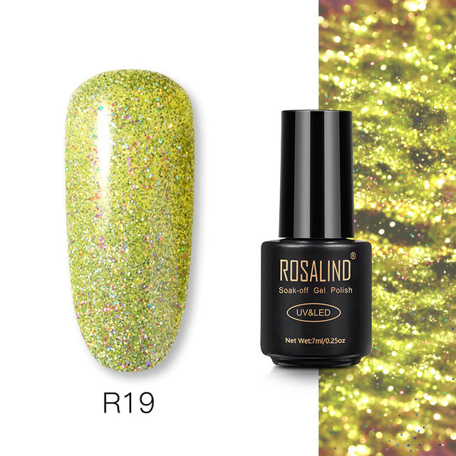 ROSALIND Gel Nail Polish Varnish Hybrid All For Manicure Set 7ML Semi Permanent Vernis UV Top Coat Poly  Gel Nail Polish