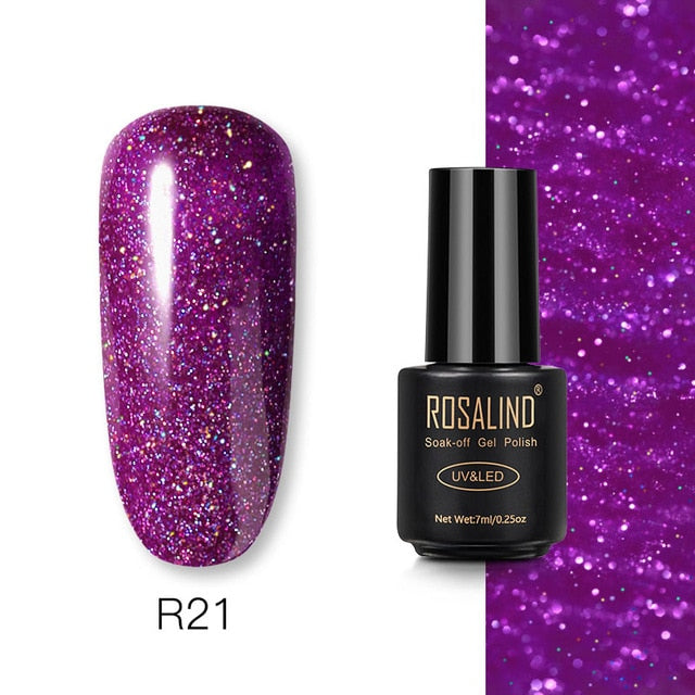 ROSALIND Gel Nail Polish Varnish Hybrid All For Manicure Set 7ML Semi Permanent Vernis UV Top Coat Poly  Gel Nail Polish