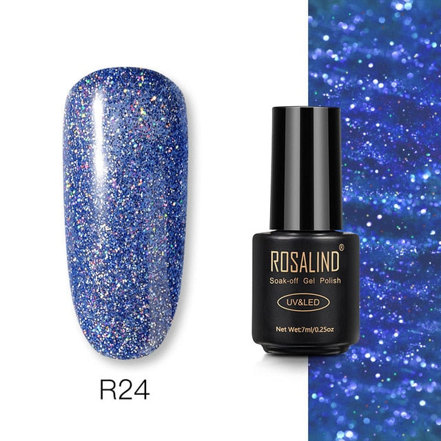 ROSALIND Gel Nail Polish Varnish Hybrid All For Manicure Set 7ML Semi Permanent Vernis UV Top Coat Poly  Gel Nail Polish