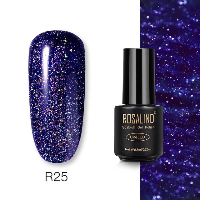 ROSALIND Gel Nail Polish Varnish Hybrid All For Manicure Set 7ML Semi Permanent Vernis UV Top Coat Poly  Gel Nail Polish