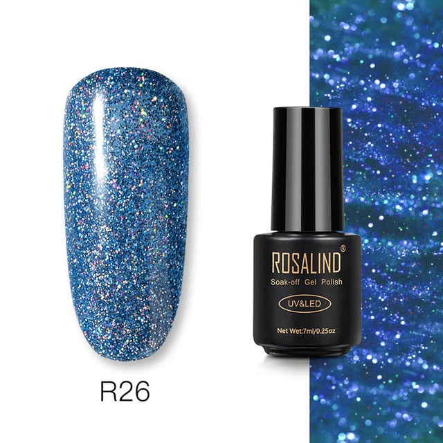 ROSALIND Gel Nail Polish Varnish Hybrid All For Manicure Set 7ML Semi Permanent Vernis UV Top Coat Poly  Gel Nail Polish