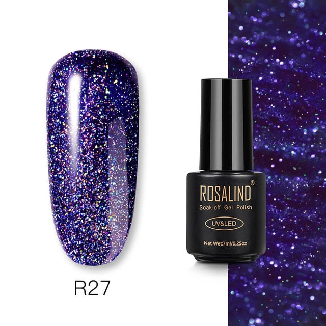 ROSALIND Gel Nail Polish Varnish Hybrid All For Manicure Set 7ML Semi Permanent Vernis UV Top Coat Poly  Gel Nail Polish