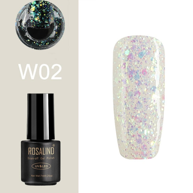 ROSALIND Gel Nail Polish Varnish Hybrid All For Manicure Set 7ML Semi Permanent Vernis UV Top Coat Poly  Gel Nail Polish