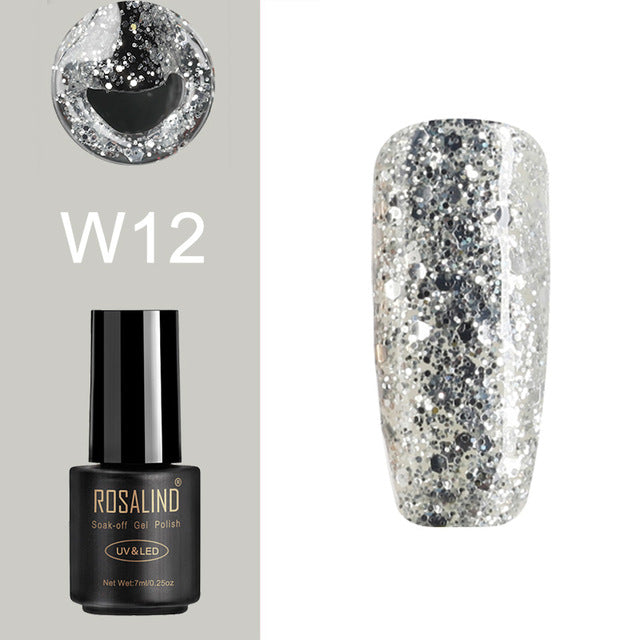 ROSALIND Gel Nail Polish Varnish Hybrid All For Manicure Set 7ML Semi Permanent Vernis UV Top Coat Poly  Gel Nail Polish