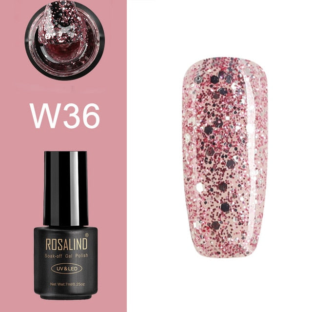 ROSALIND Gel Nail Polish Varnish Hybrid All For Manicure Set 7ML Semi Permanent Vernis UV Top Coat Poly  Gel Nail Polish