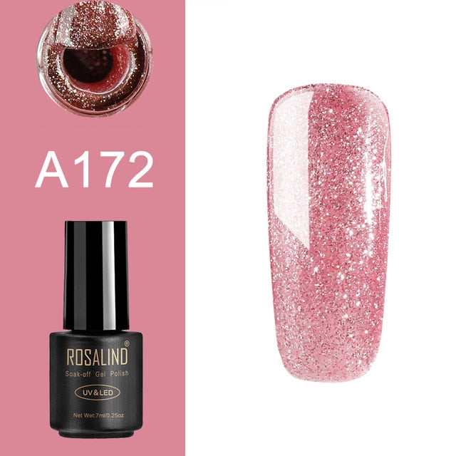 ROSALIND Gel Nail Polish Varnish Hybrid All For Manicure Set 7ML Semi Permanent Vernis UV Top Coat Poly  Gel Nail Polish