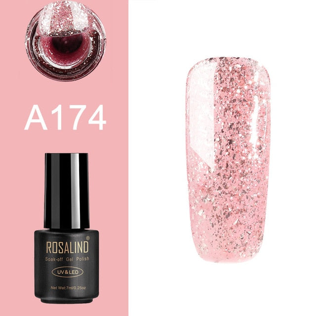 ROSALIND Gel Nail Polish Varnish Hybrid All For Manicure Set 7ML Semi Permanent Vernis UV Top Coat Poly  Gel Nail Polish